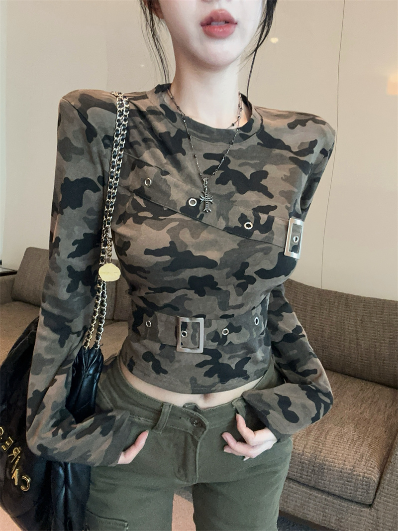 2025 Korean Style Slim Fit Long Sleeve Round Neck T-Shirt for Women - Image 4