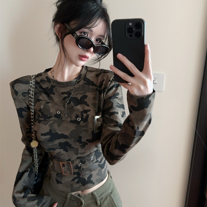 2025 Korean Style Slim Fit Long Sleeve Round Neck T-Shirt for Women - Image 5