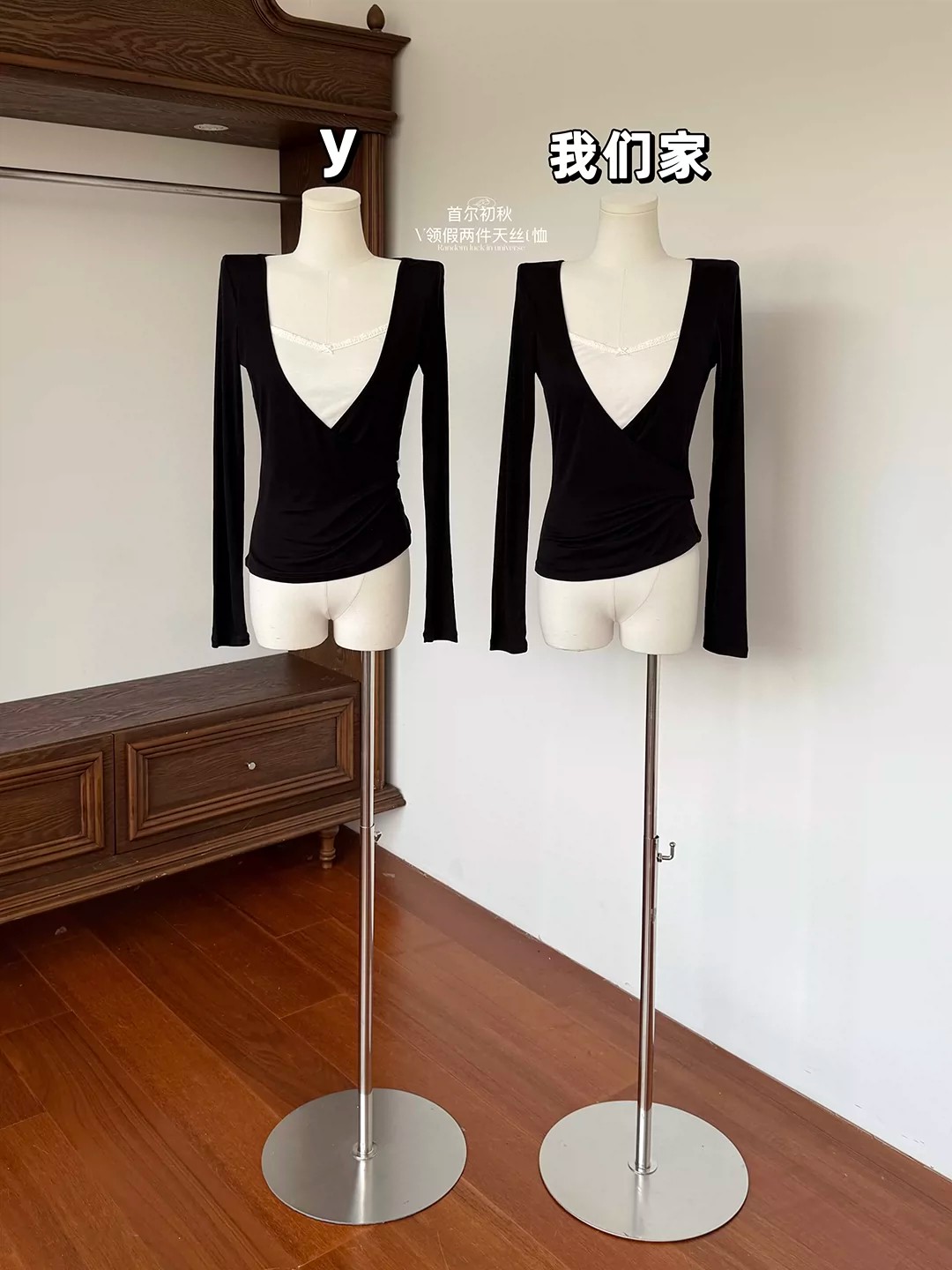 womens-black-v-neck-long-sleeve-slim-fit-top