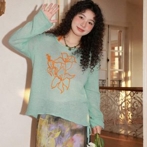 Women's Korean Style Lace Spliced Long Sleeve T-Shirt with Halter Vest Two Piece Set